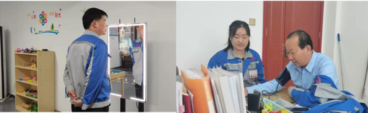 大家體驗了智能血壓計、魔鏡等儀器設(shè)備